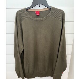 Levi's Men's XL Olive Green Cotton Knit Crew Neck Long Sleeve‎ Sweater